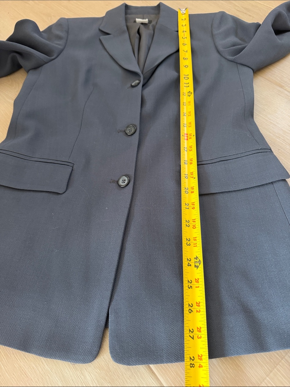 J.Crew 100% Wool Slate Gray 3-Button Single Breasted Blazer P2 Petite 2 - Picture 5 of 7